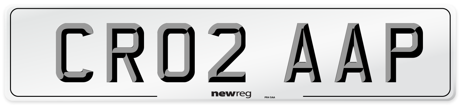 CR02 AAP Number Plate from New Reg